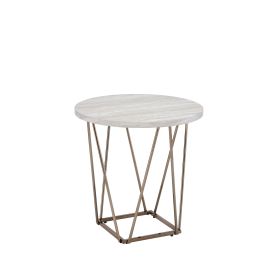 Rowyn - Faux Marble Top End Table - Gray