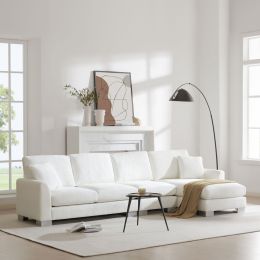 [VIDEO provided] [New] 119*55" Modern Oversized Sectional Sofa,L-shaped Luxury Couch Set with 2 Free pillows
