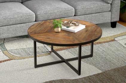 Wallace & Bay Faro Brown Round Coffee Table