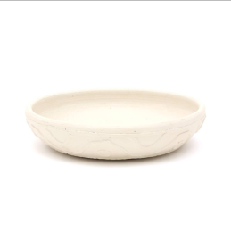Murran Embossed Terracotta Fruit Bowl (Color: White)