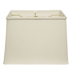 Slant Retro Rectangle Softback Lampshade With Washer Fitter, White (Color: White)
