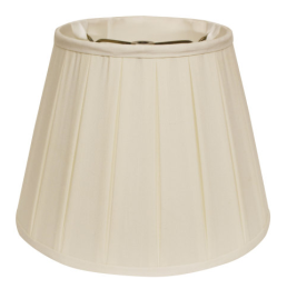 Slant English Box Pleat Softback Lampshade With Washer Fitter, Egg (Color: White)