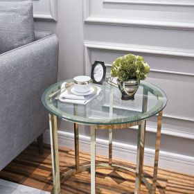 20" Inch Round Tempered Glass Table Top Clear Glass 1/4" Inch Thick Flat Polished Edge (Color: Transparent)