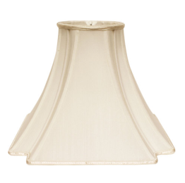 Slant V-Corner Square Softback Lampshade With Washer Fitter, Egg (Color: White)